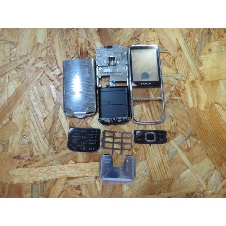 Capa Frontal & Teclado Completo & Tampa de Bateria & Tampa de VGA & Middel Cover Cinzento Nokia 6700c Original