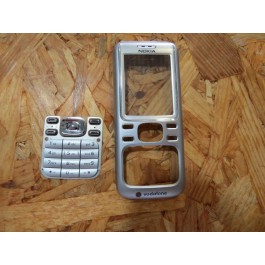 Capa Frontal & Teclado Cinzento Nokia 6234 Original