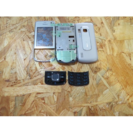 Capa Frontal & Slide & Middle Cover & Tampa de Bateria & Teclado Completo Preto Nokia 6210n Original