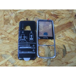 Capa Frontal & Teclado Completo & Tampa de Bateria & Tampa de VGA Preto Nokia 6700c Original