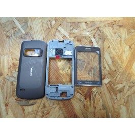 Touch & Middle Cover & Tampa de Bateria Castanho Nokia 6710n Original