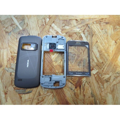 Touch & Middle Cover & Tampa de Bateria Castanho Nokia 6710n Original