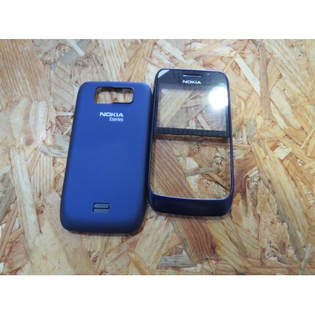 Capa Superior & Tampa de Bateria Azul Nokia E63 Original
