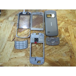 Touch & Frame do Touch & Middle Cover & Tampa de Bateria & Teclado Completo Cinzento Nokia 6710n Original