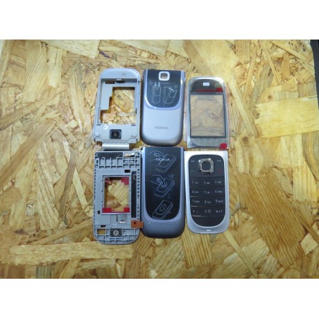 Capa Frontal & Capa Traseira & Covers Completa & Teclado & Touch Cinzento Nokia 7020 Original