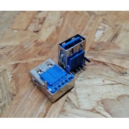 Conector de USB C/ Ligação em Baixo C/ Tamanho A: 6 mm L: 13 mm C:17 mm P:9 Ref: 21