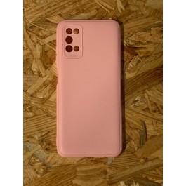 Capa Silicone Rigida C/ Proteçao de Cameras Rosa Samsung A03S