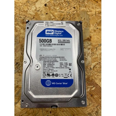 Disco Rigido 500GB WD SATA 3.5 Recondicionado Ref: WD5000AAKX
