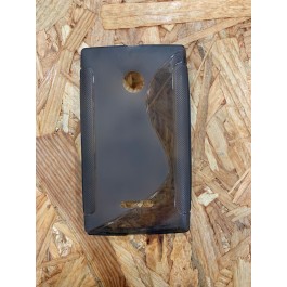 Capa Silicone Transparente Preto Nokia 435/532