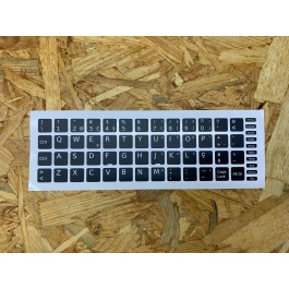 Etiqueta / Autocolante Para Teclado Layout PT 14X14 mm Preto