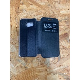 Flip Cover Preta Samsung Galaxy A3 2017