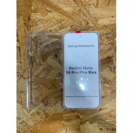 Capa Silicone Transparente 360 Xiaomi Redmi Note 10 Pro / Xiaomi Redmi Note 10 Pro Max