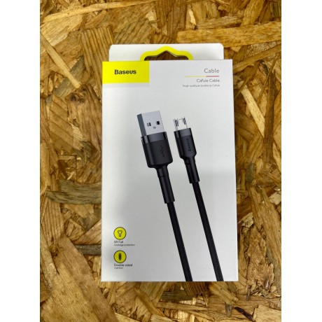 Cabo Baseus Micro USB 2A 3 Metros Preto