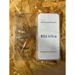 Capa Silicone Transparente 360 Samsung S22 Ultra
