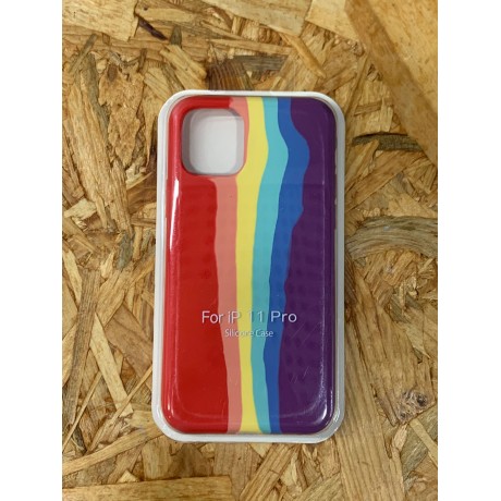 Capa Silicone Apple iPhone 11 Pro Arco-Iris