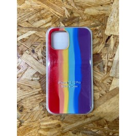 Capa Silicone Apple iPhone 12 Arco-Iris