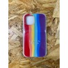 Capa Silicone Apple iPhone 12 Arco-Iris