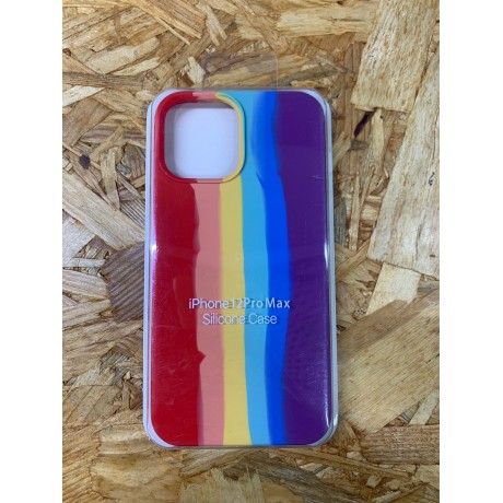 Capa Silicone Apple iPhone 12 Pro Max Arco-Iris