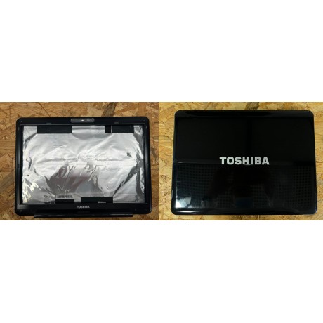 Back Cover LCD & Bezel Preto Toshiba Satellite A300-1S9 Recondicionado Ref: V000123300 / V000123280
