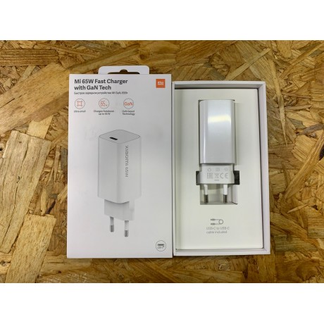 Carregador Xiaomi Mi 65W Fast Charge GaN Tech Branco