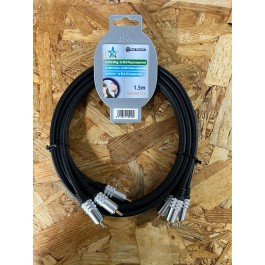 Cabo 3 RCA Metalico 1.5 Metros