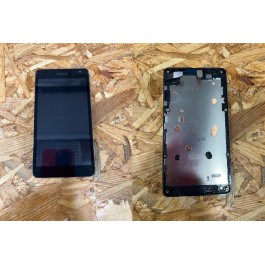 Modulo / Display & Touch C/ Frame Preto Nokia Lumia 535 Compatível Ref: 1973