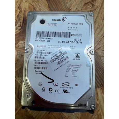 Disco Rigido 120Gb Seagate SATA 2.5 Recondicionado Ref: ST9120822AS