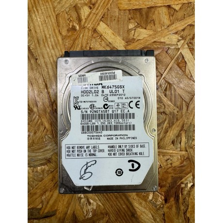 Disco Rigido 500GB Toshiba SATA 2.5 Recondicionado Ref: MK6475GSX ( APENAS PARA EXTERNO )