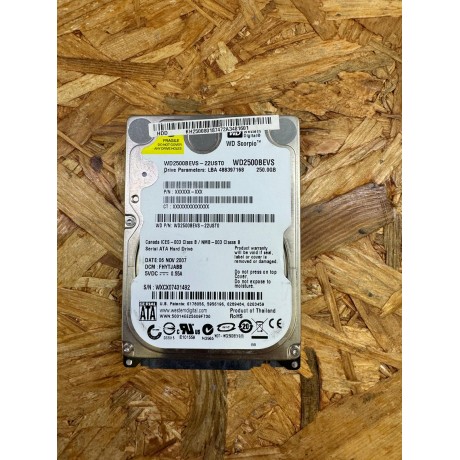 Disco Rigido 250Gb Western Digital SATA 2.5 Recondicionado Ref: WD2500BEVS