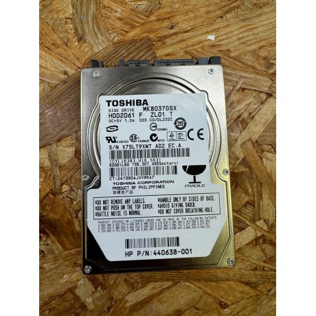Disco Rigido 80GB Toshiba SATA 2.5 Recondicionado Ref: MK8037GSX