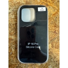 Capa de Silicone Preta iPhone 16 Pro
