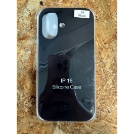 Capa de Silicone Preta iPhone 16