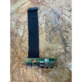 Usb Board C/Jack Asus G51J Recondicionado Ref: 69N0GZB10C01 (PLASTICO DO JACK DE AUDIO UM POUCO DANIFICADO)