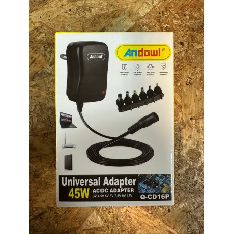 Carregador Universal Regulável 3v a 12v 2.1a 45w Varias Pontas Andowl