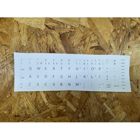 Etiqueta / Autocolante Para Teclado 13 x 14 Layout PT em Rosa