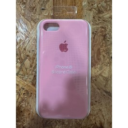 Capa Silicone Borracha Original Rosa Iphone 7 / Iphone 8