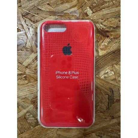 Capa de Borracha Vermelha iPhone 7 Plus / iPhone 8 Plus