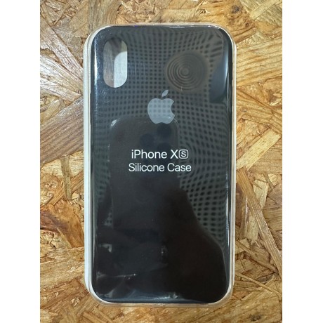 Capa de Borracha Preta iPhone XS