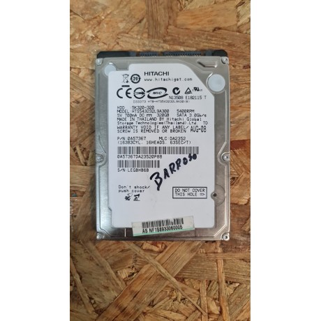 Disco Rigido 320Gb Hitachi SATA 2.5 Recondicionado Ref: HTS543232L9A300