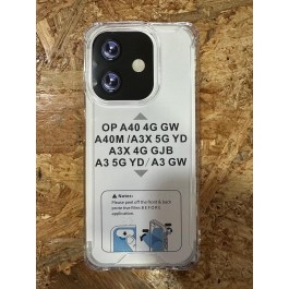 Capa de Silicone Transparente Rigida Oppo A40 4G / Oppo A40M / Oppo A3X 5G / Oppo A3X 4G / Oppo A3 5G / Oppo A3