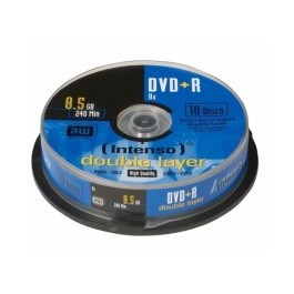 Consumível DVD+R 8.5GB DL Pack 10PCS 8X Intenso