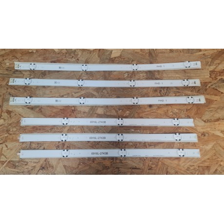 Kit Barras LED TV LG 43LH5100 Recondicionado Ref: 6916L-2743B