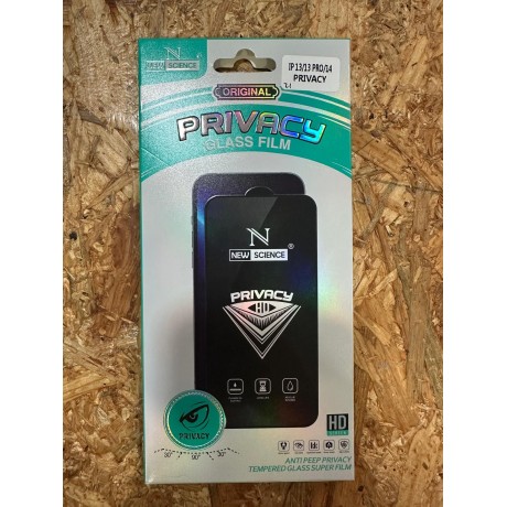 Pelicula de Vidro Completa 3D (Privacidade) iPhone 13 / iPhone 13 Pro / iPhone 14