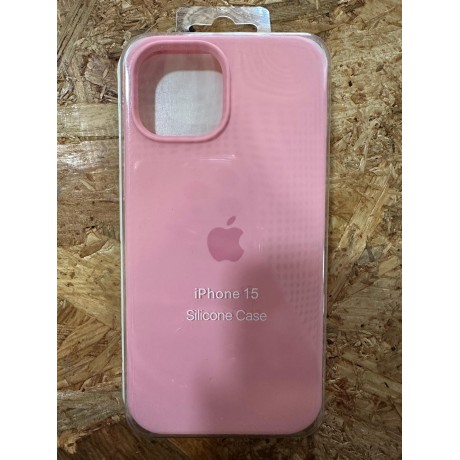 Capa de Borracha Rosa iPhone 15