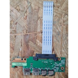 USB Board C/ Jack Audio Asus EEEPC 1101HA Recondicionado Ref: 60-0A1JI0100-C01 / 69NA1JB10C01