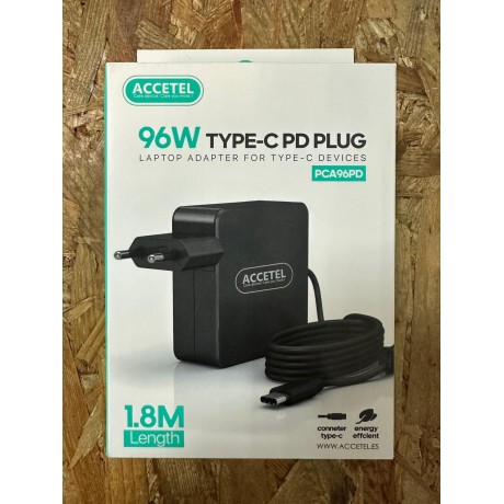 Carregador Type C Universal 96w Accetel Ref: PCA96PD