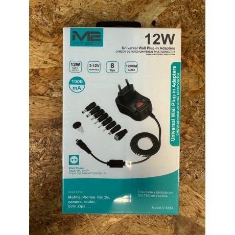 Carregador Universal Regulável 3v a 12v 1a 12w M2 TEC - Várias Pontas