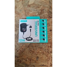 Carregador Universal Regulável 3v a 12v 1.2a / 12w Accetel - Várias Pontas