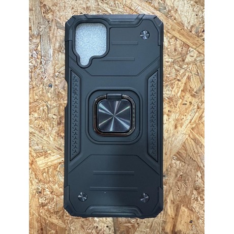 Capa de Silicone Preta Rigida C/ Anel Samsung A12 / Samsung SM-A125F/DSN