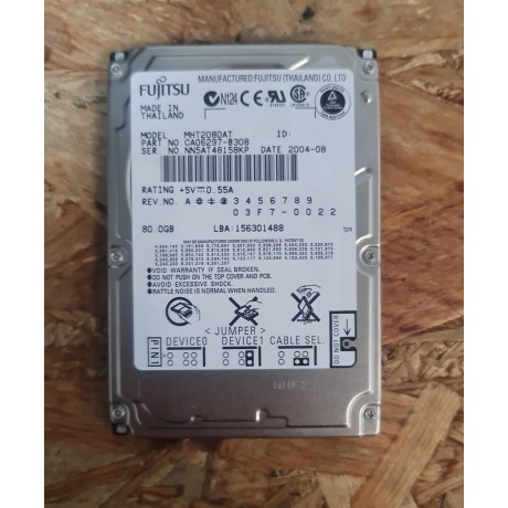 Disco Rigido 80GB Fujitsu IDE 2.5 Recondicionado Ref: MHT2080AT